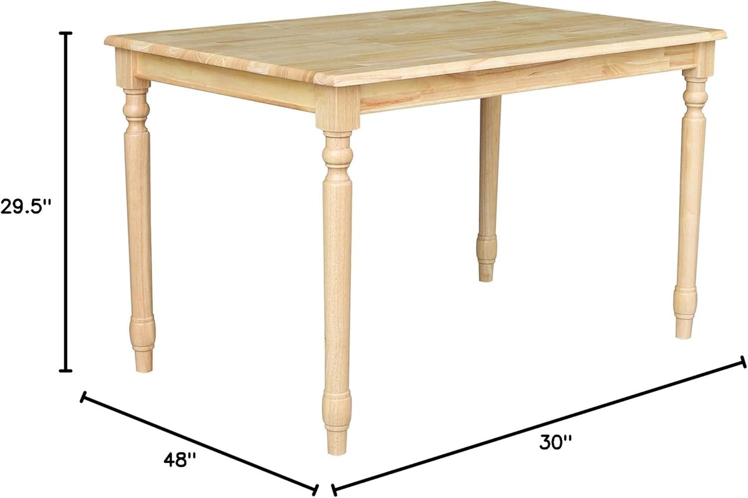 GEROBOOM 30 by 48-Inch Solid Wood Top Table  Natural