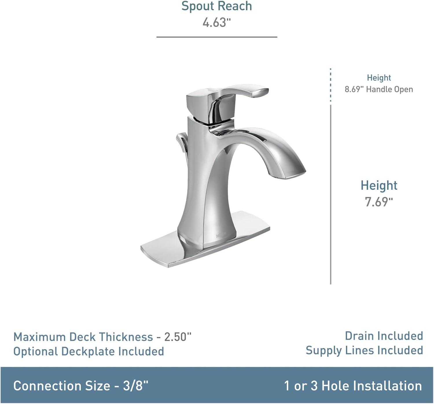 Voss Single Hole Bathroom Faucet with Drain Assembly