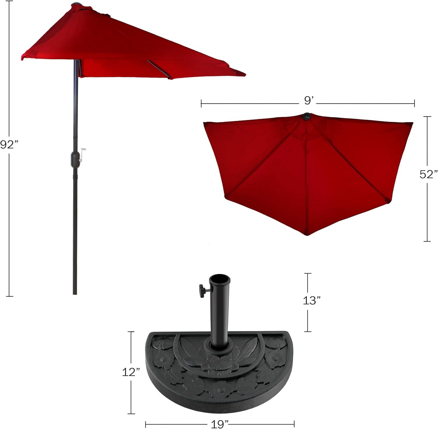 Patson 9' Half Market Umbrella