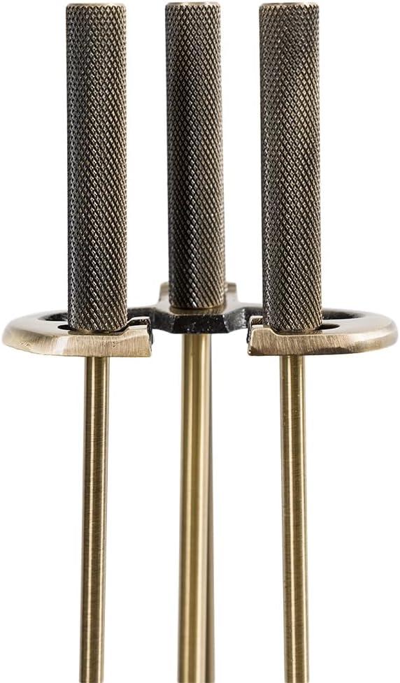 Modern Ember Modern Ember Harper Fireplace Tool Set - Includes Brush, Shovel, Fire Poker and Stand - Steel