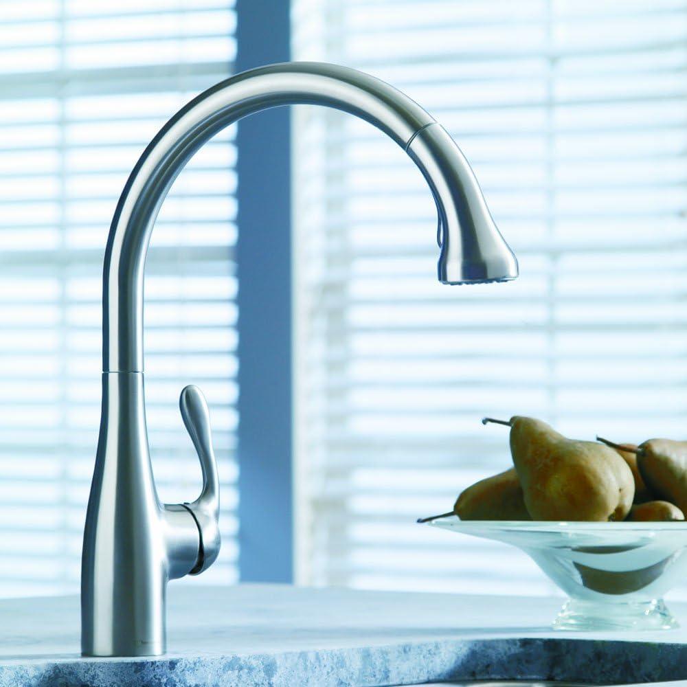 Stainless Steel Modern Pull-Out Spray Kitchen Faucet