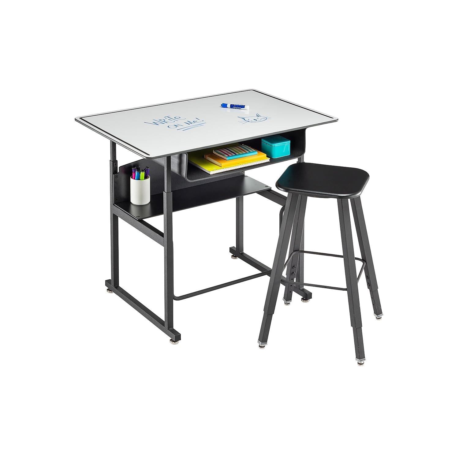 Safco Products Company AlphaBetter® Wood Adjustable Height Open Front Desk