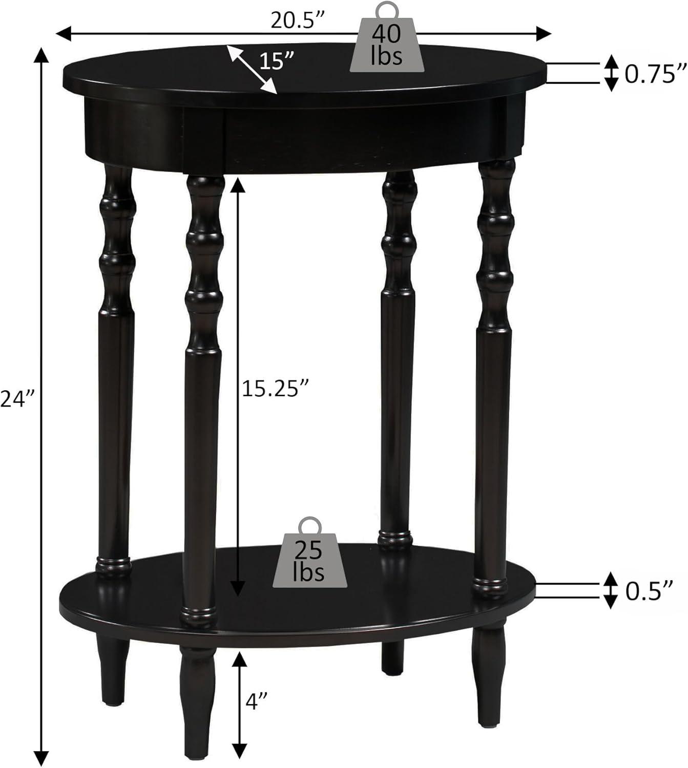 Convenience Concepts Classic Accents Brandi Oval End Table