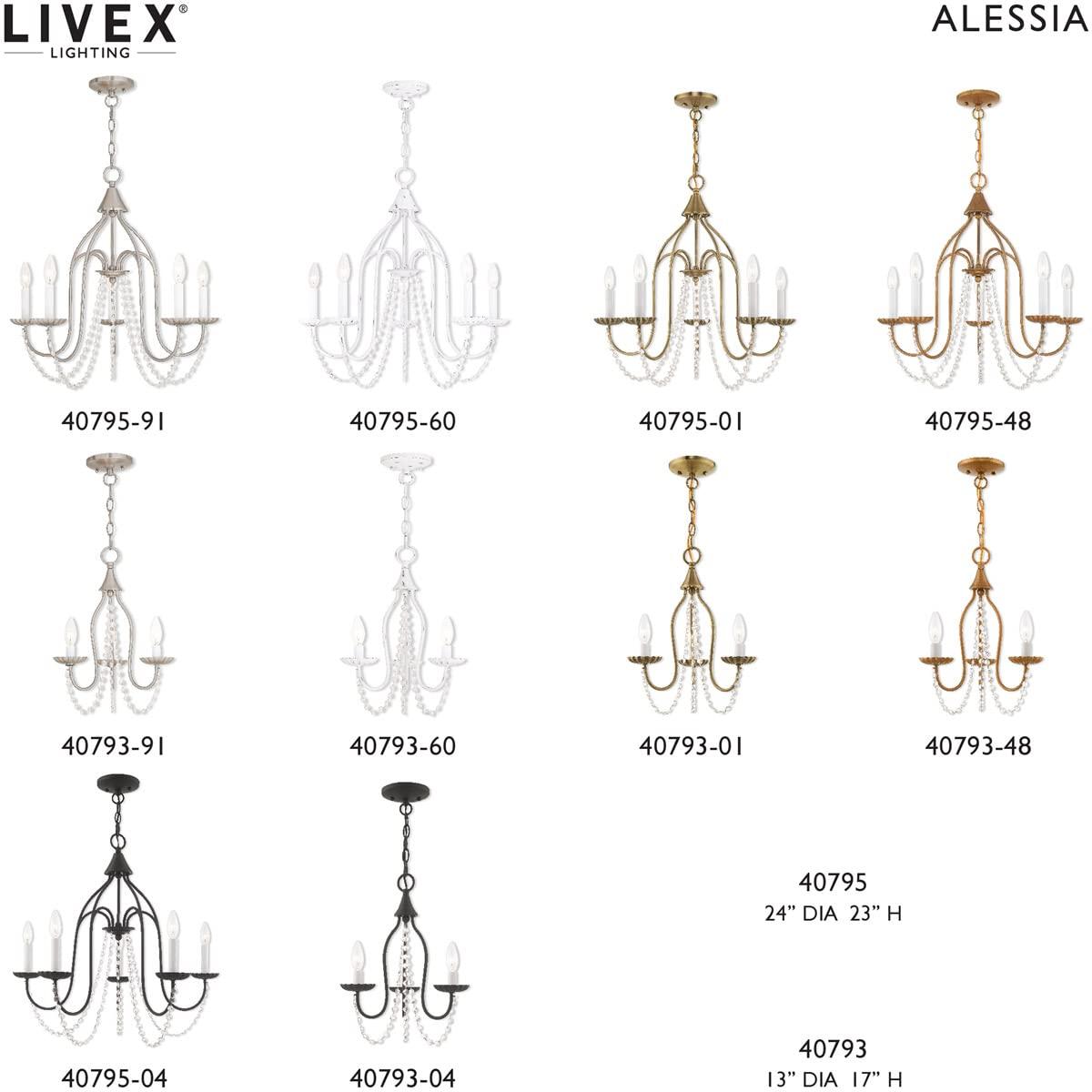 Livex Lighting Alessia 3 - Light Chandelier in  Antique Brass