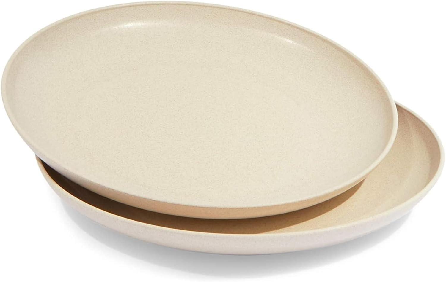 Okuna Outpost Set of 6 Unbreakable Wheat Straw Cereal Dinner Plates Set for Kids, 8 In, 3 Colors