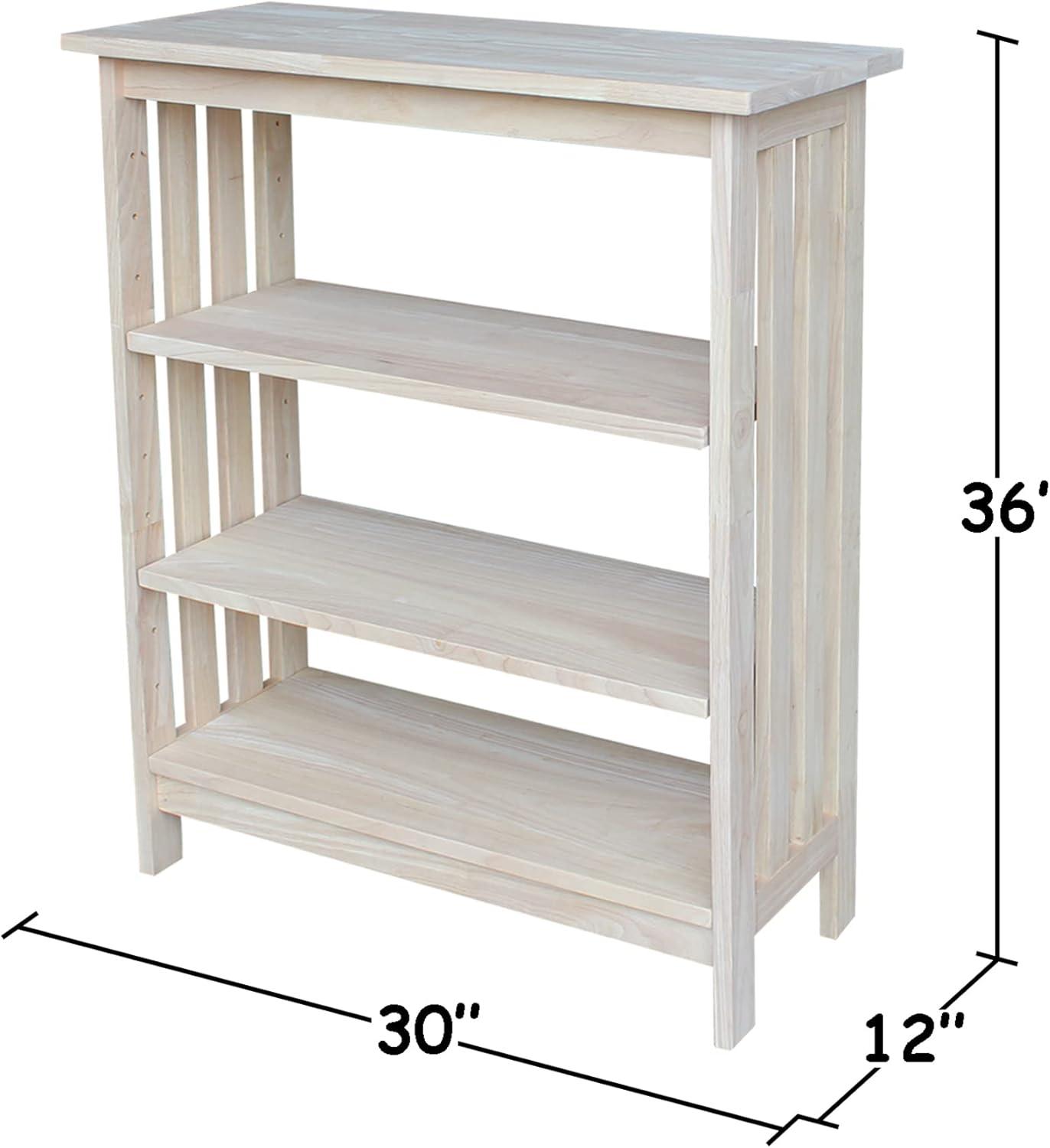 International Concepts Solid Wood Mission Shelf Unit - 3 Tier