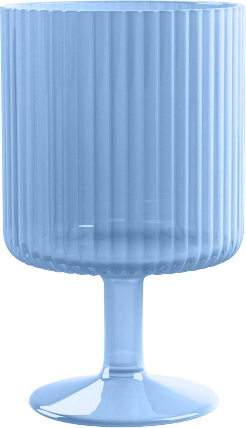 Blue Polypropylene Shatterproof Stacking Goblet Set of 6