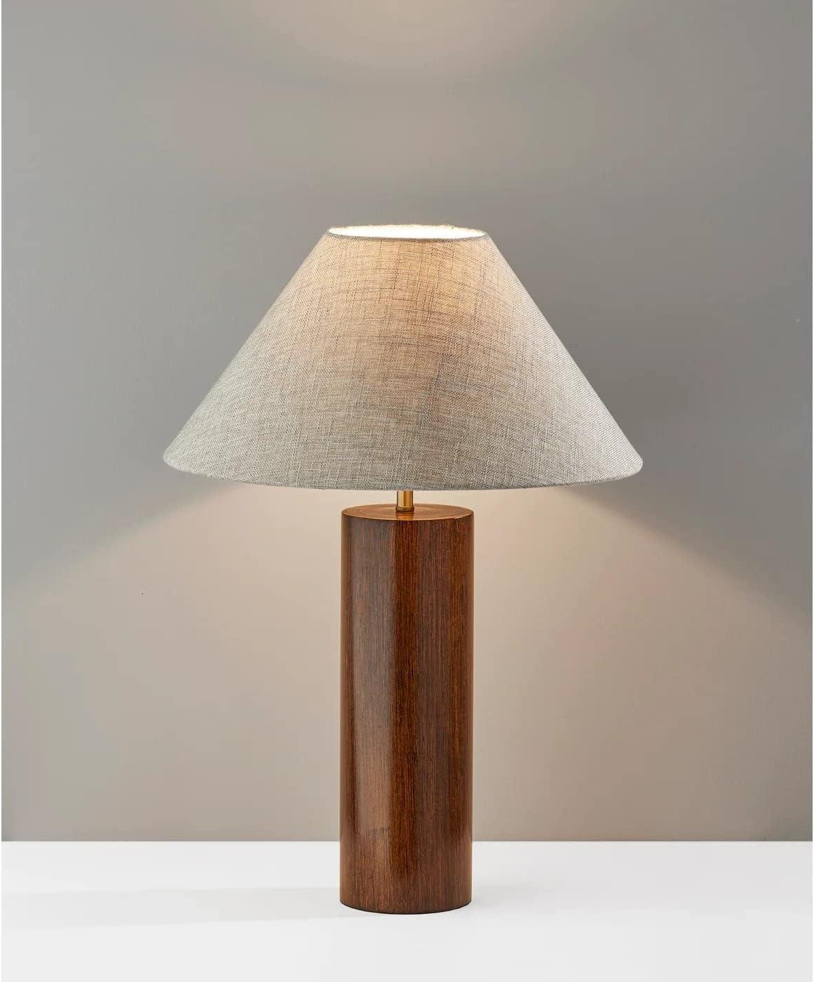 Martin Table Lamp Walnut - Adesso: Modern Bedroom & Living Room Lighting, UL Listed