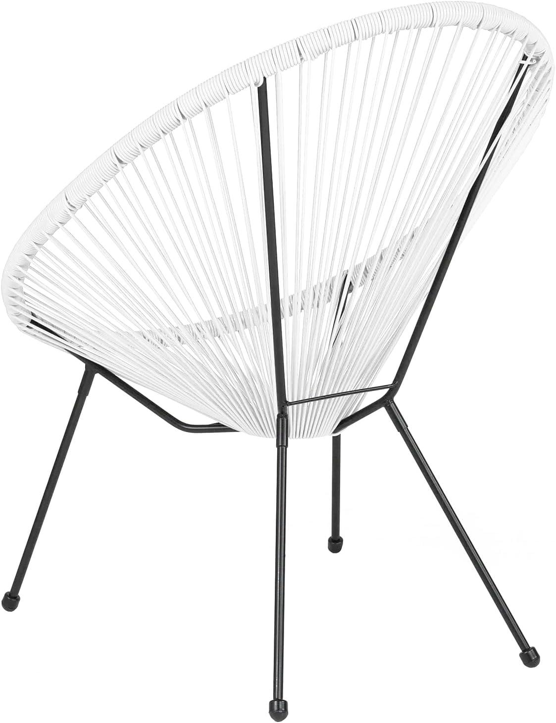 Flash Furniture Valencia Oval Comfort Series Take Ten White Papasan Lounge Chair