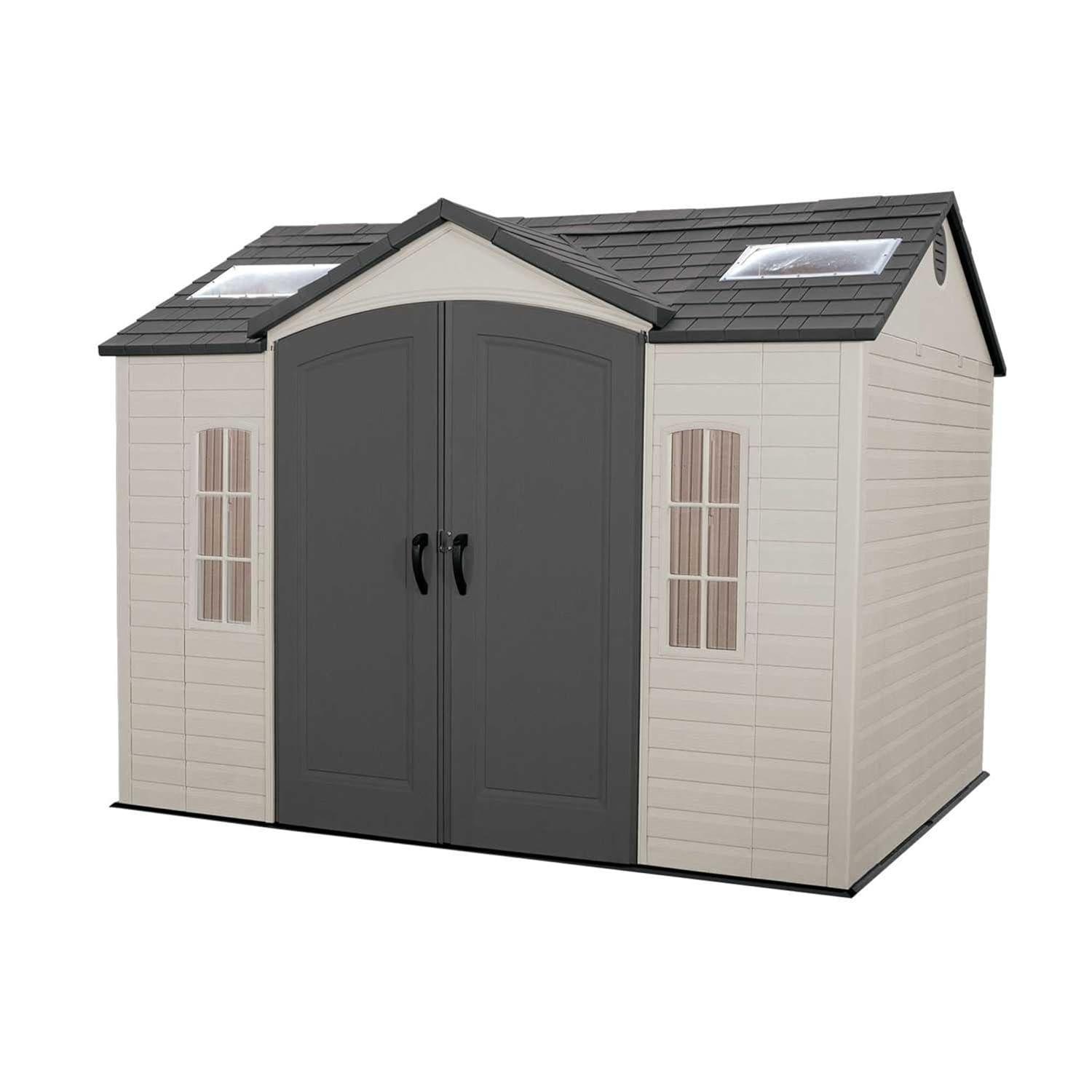 Lifetime Lifetime 10 Ft. x 8 Ft. High-Density Polyethylene (Plastic) Outdoor Storage Shed with Steel-Reinforced Construction