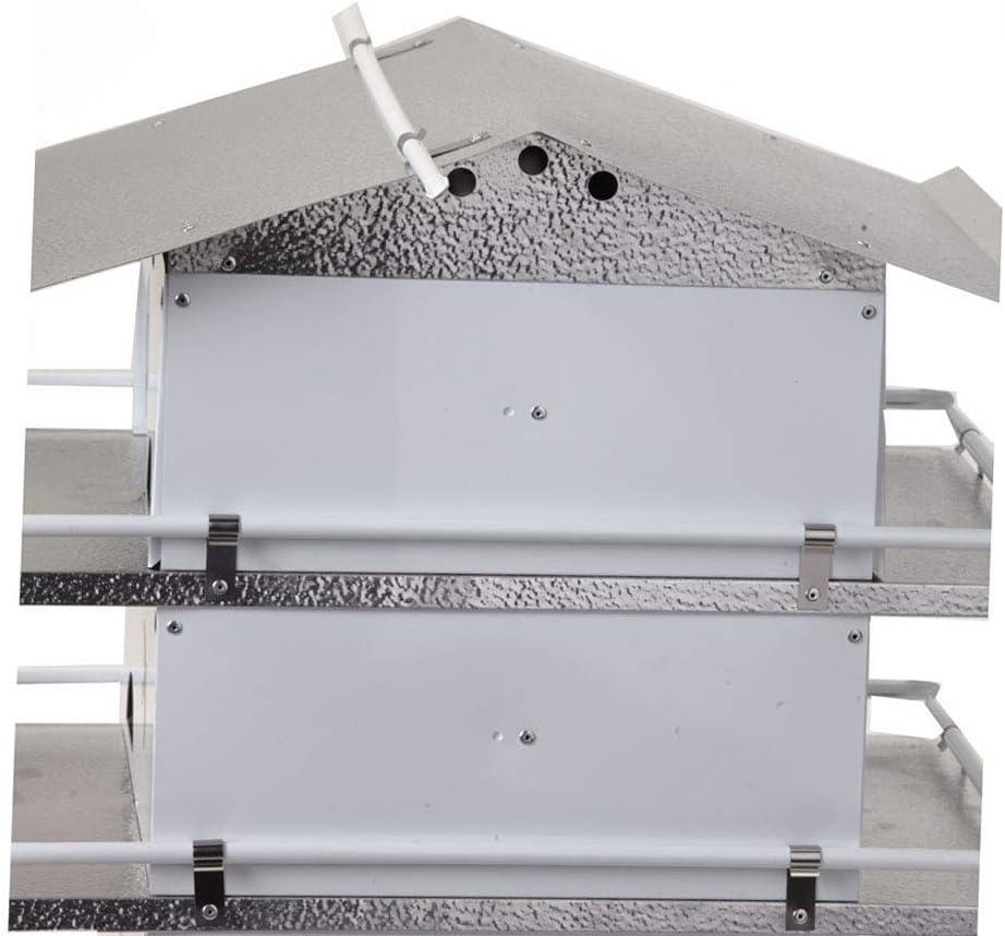 Birds Choice Pequeña Casa para Pájaros Martin Morada de 2 Niveles y 8 Habitaciones con Entradas Resistentes a los Estornudos, Blanco/gris