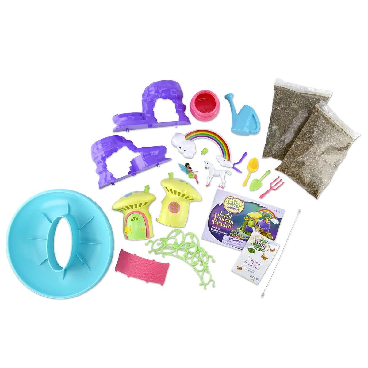 PlayMonster My Fairy Light Unicorn Paradise, Interactive Garden Playset with Lights and Sounds, Ages 4 and Up