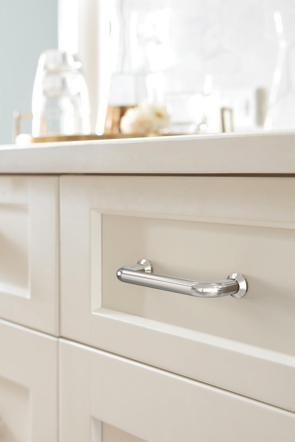 Amerock Factor 3 inch (76mm) Center-to-Center Polished Nickel Cabinet Pull