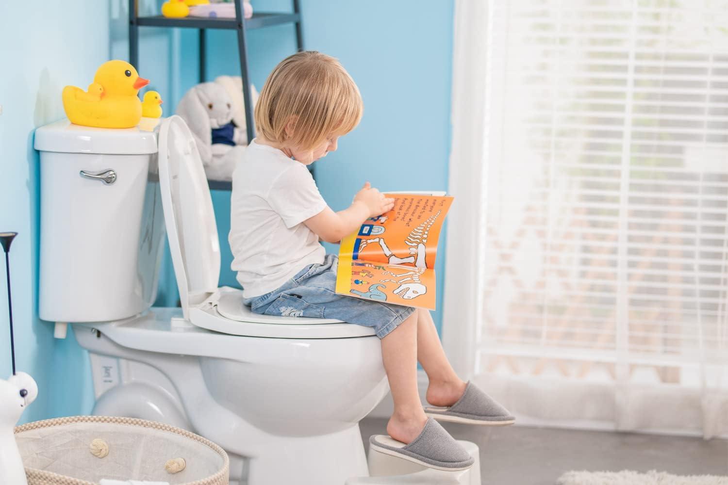 Round Soft Close Toilet Seat, 17-Inch Quiet Slow Close Round Toilet Lid, Easy Installation & Comfortable Ergonomic Design, Durable Plastic, White