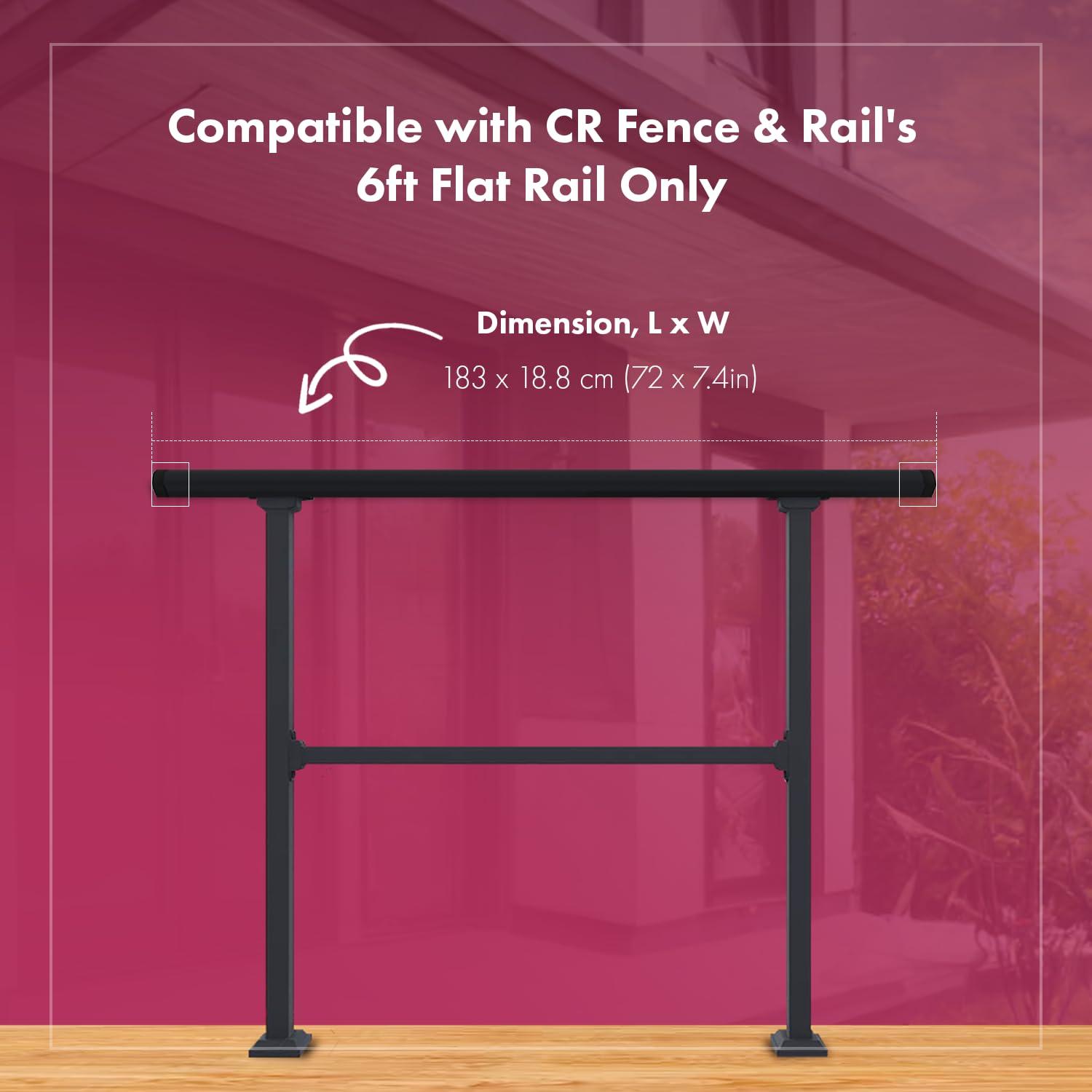 CR Home Black Metal Porch And Stair Railings