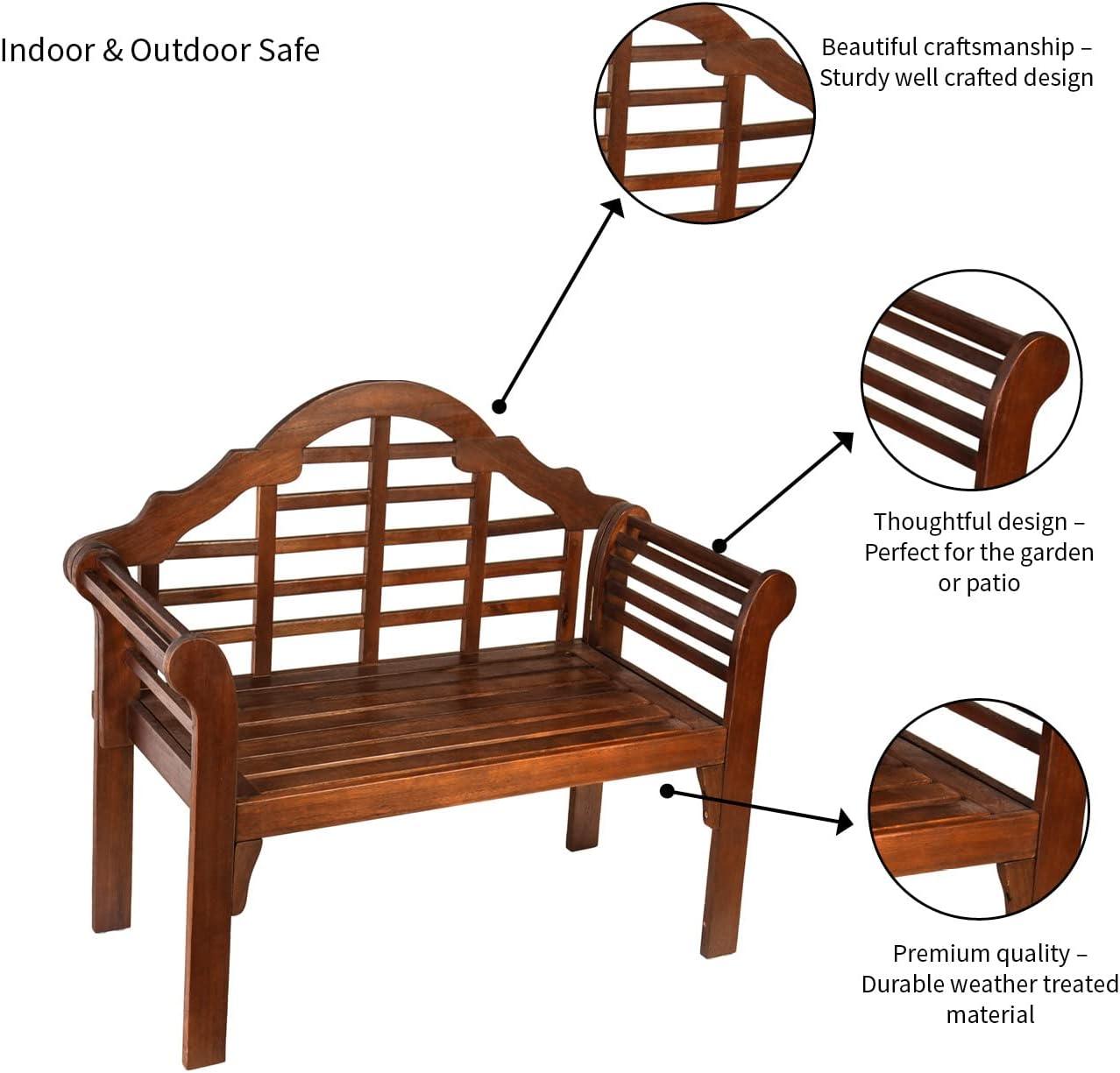 Lutyens Wood Garden Bench