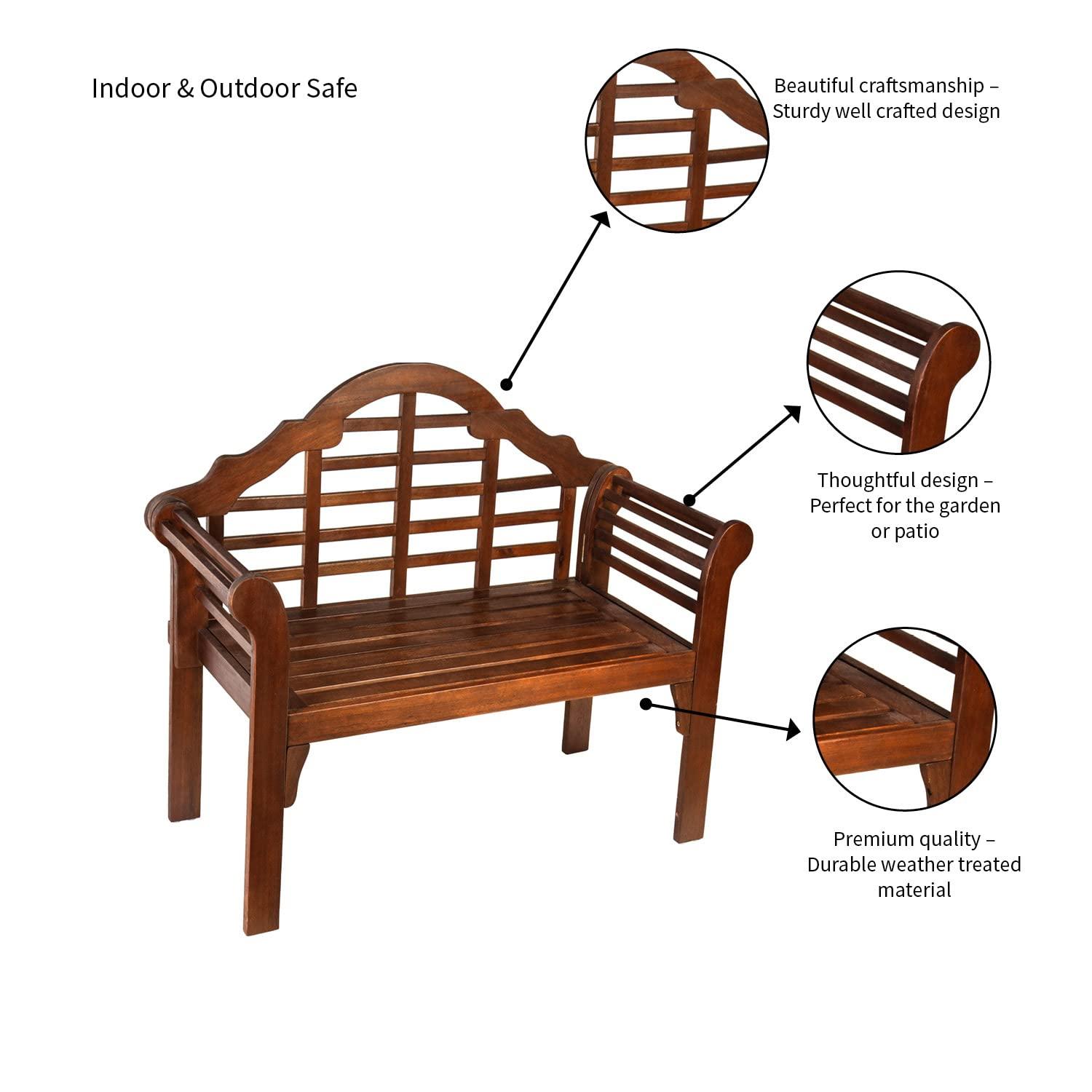 Evergreen Enterprises, Inc Lutyens Wood Garden Bench & Reviews | Wayfair