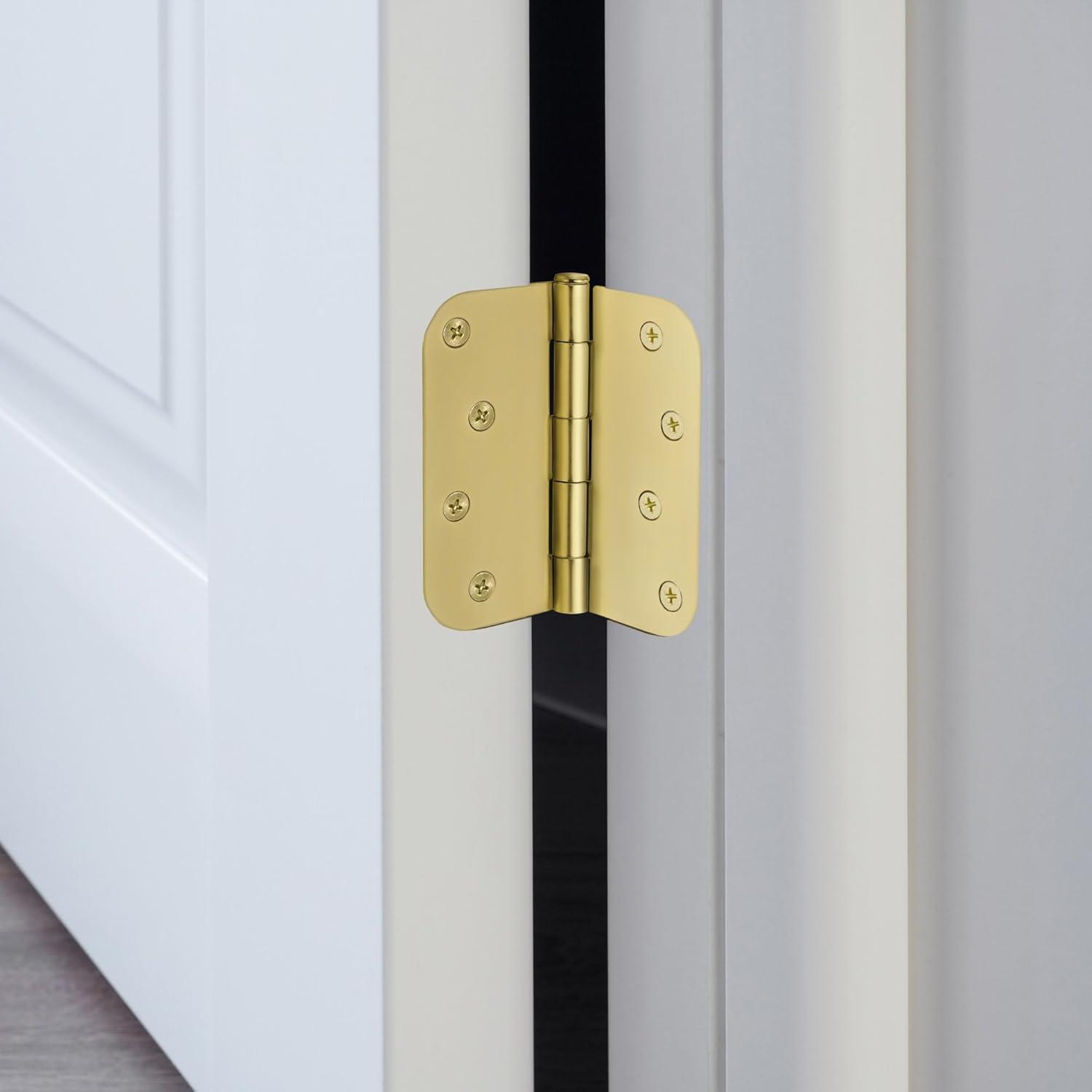 Design House Door Hinge 4-Inch, 5/8-inch Radius, 3-Pack (Set of 3)