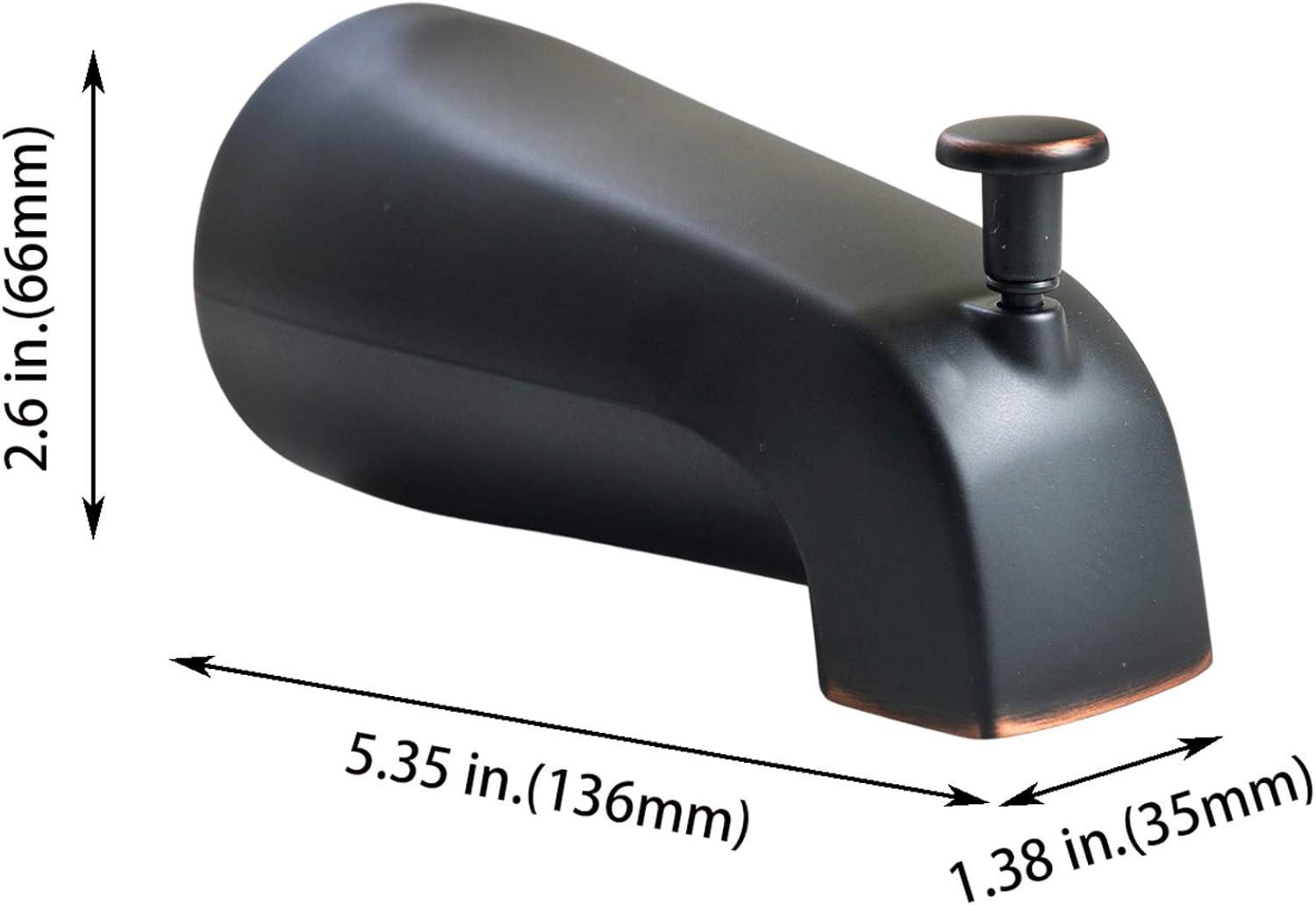 Oil-Rubbed Bronze Universal Tub Spout with Diverter