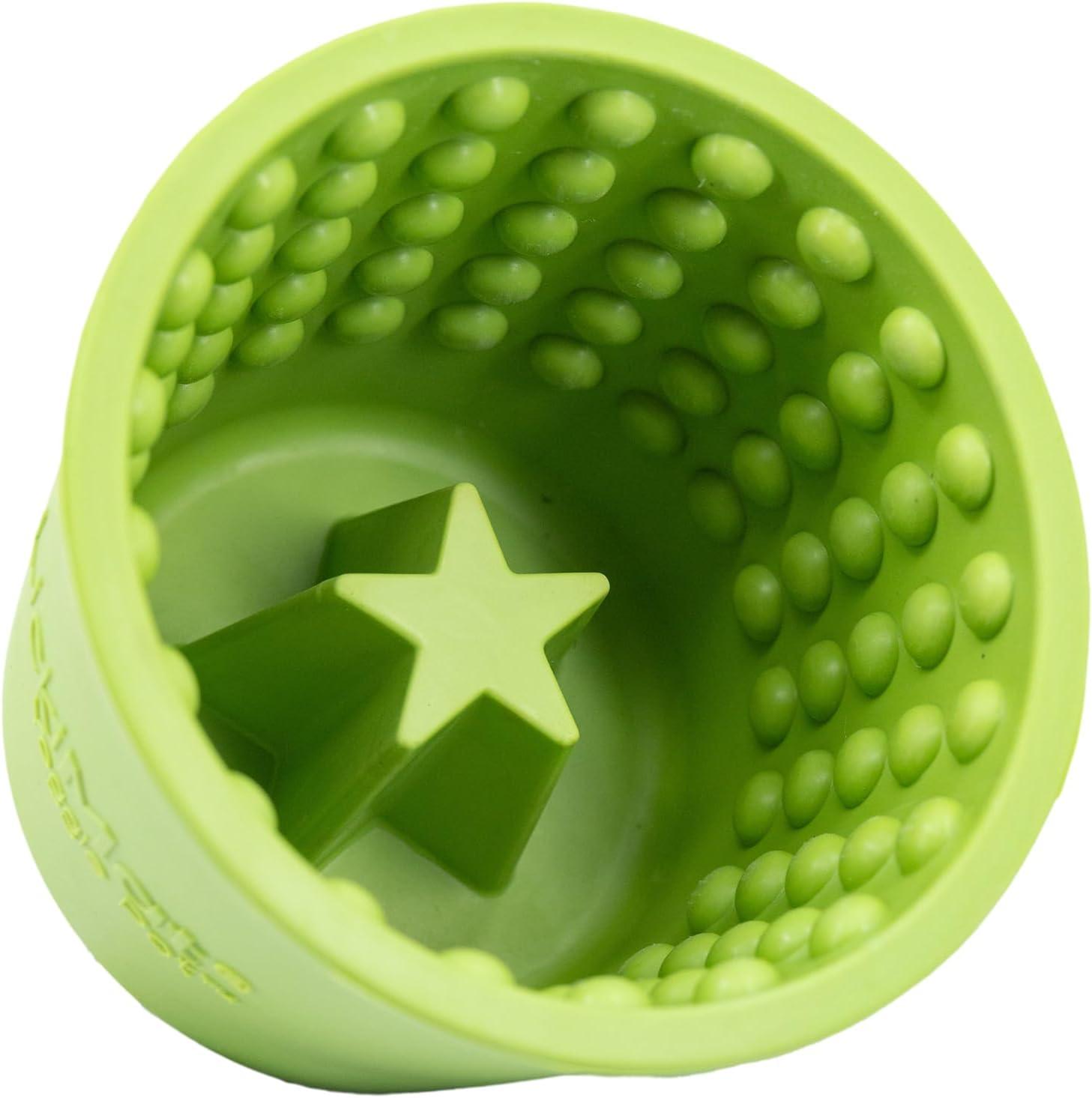 Green Rubber Slow Feeder LickiMat Yoggie Pot for Dogs