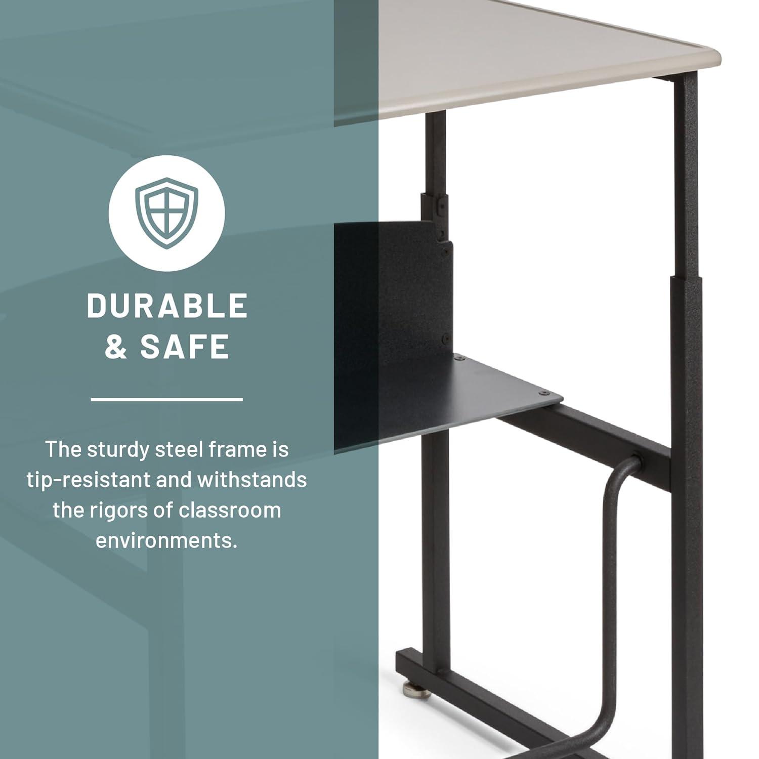 Safco Products Company AlphaBetter® Metal Adjustable Height Open Front Desk