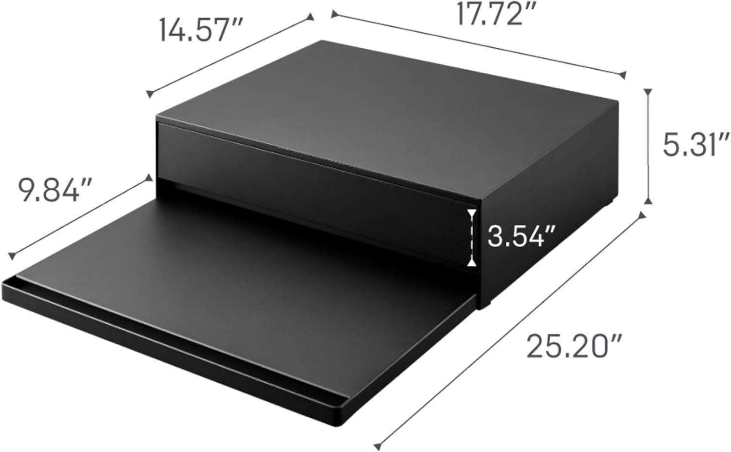 Yamazaki Home Yamazaki Home Countertop Drawer With Pull-Out Shelf, Steel, Holds 37 Lbs