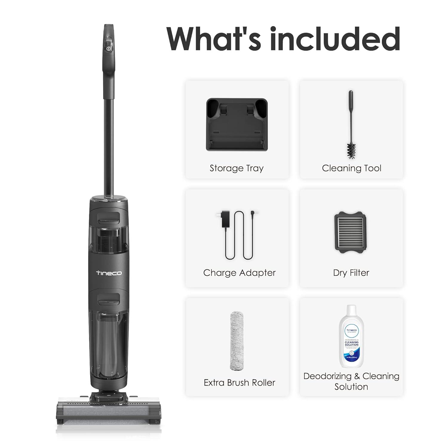 Tineco Floor ONE S3 Breeze Cordless Hardwood Floors Cleaner, Lightweight Wet Dry Vacuum Cleaners for Multi-Surface Cleaning with Smart Control System