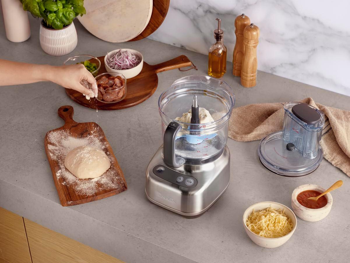 Breville Sous Chef 9 Cup Food Processor Brushed Stainless Steel: 625W, 2 Speeds, Dishwasher-Safe, Mini Kitchen Appliance