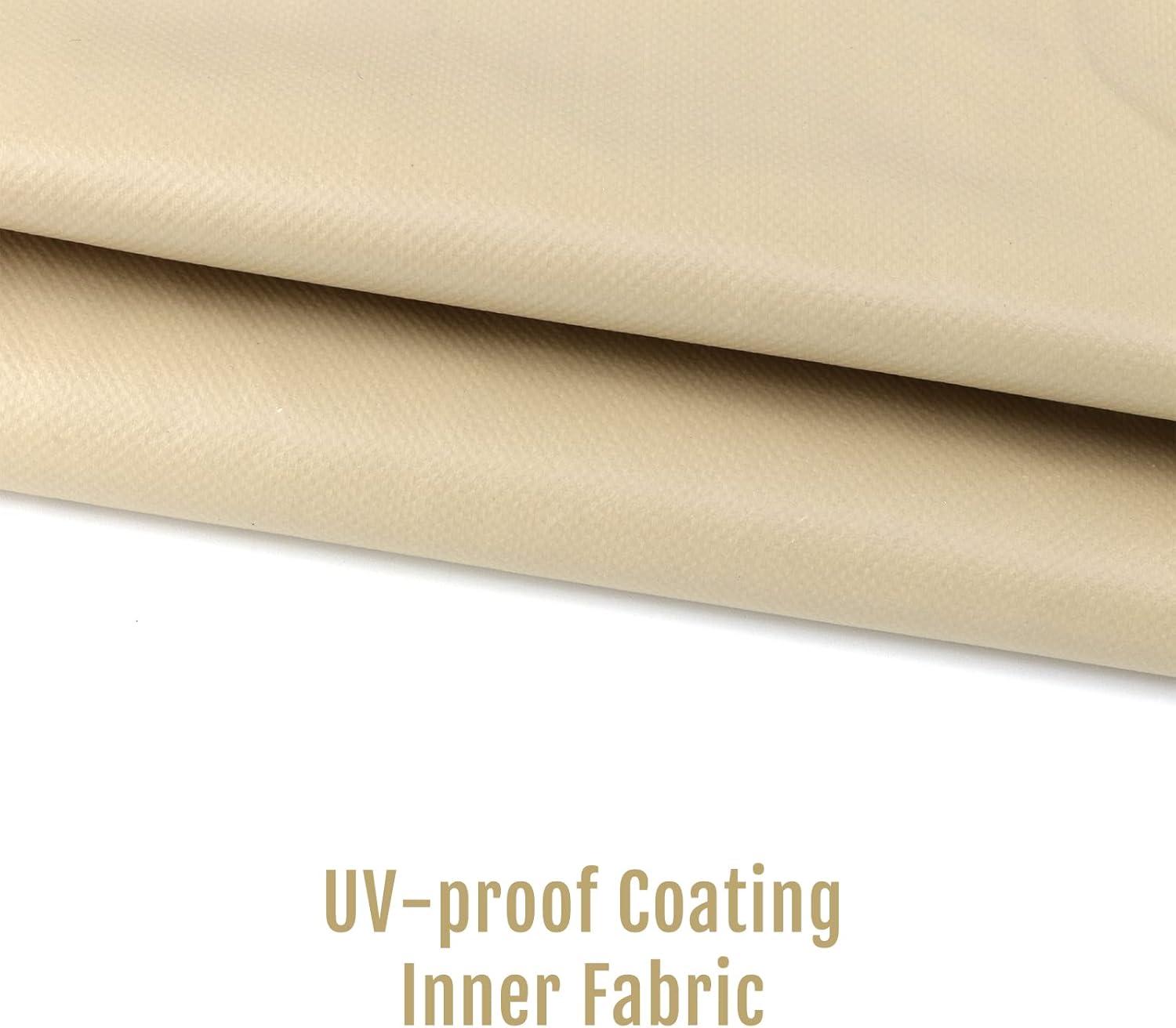 Porch Patio Swing Seat Cover, Bench Swing Replacement Covers, 600D Thicken Oxford Waterproof Fabric Swings Seat Cover for Outdoor Garden Swings Chair 45.3x18.9x18.9inch(Beige-S)