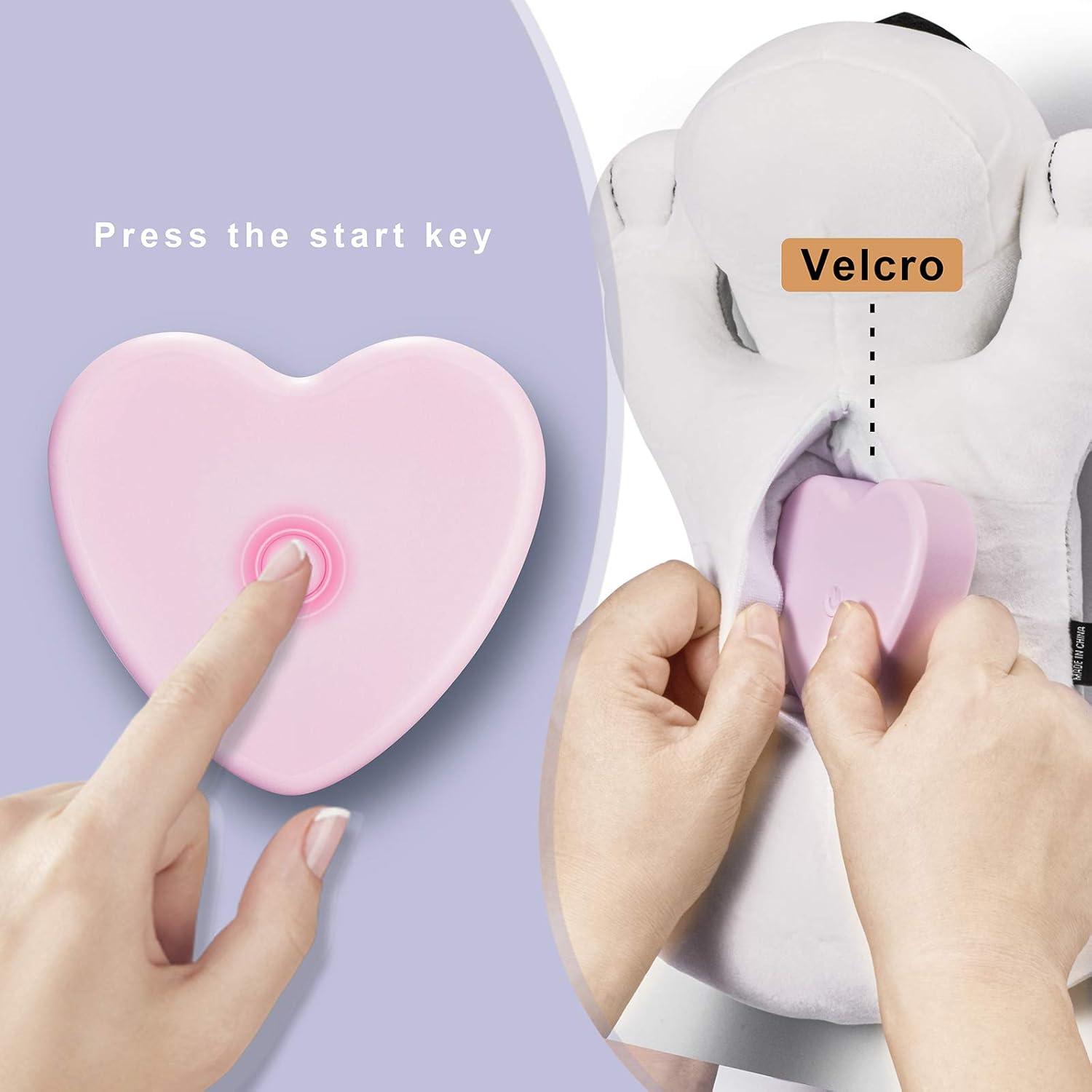 Heartbeat Dog Toy Puppy Toy Dog Anxiety Toy to Separate Relief for Pet Cuddle Soother Comfort Calming Create Training Sleep Aid Behavioral Aid Heartbeat Stuffed Animal, Grey