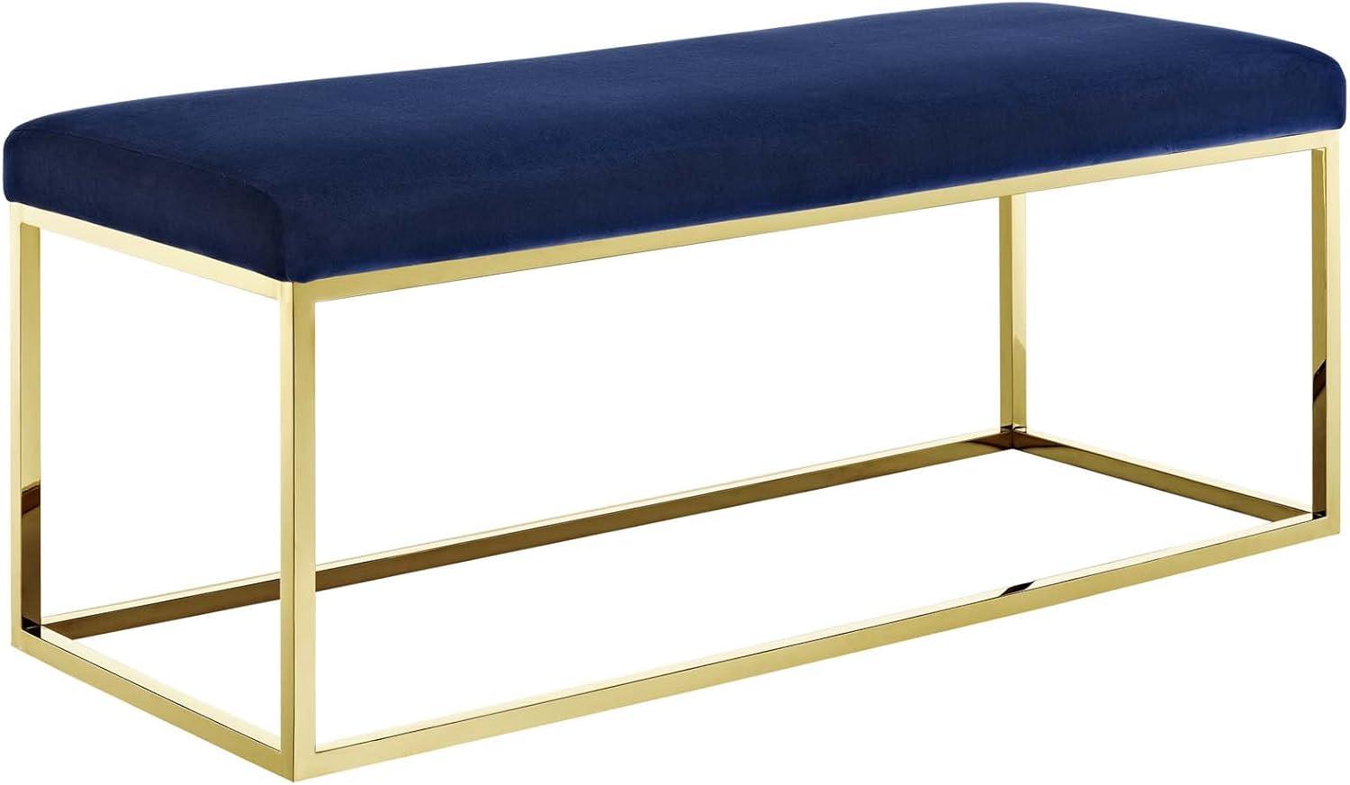 Anticipate Fabric Bench Gold Navy