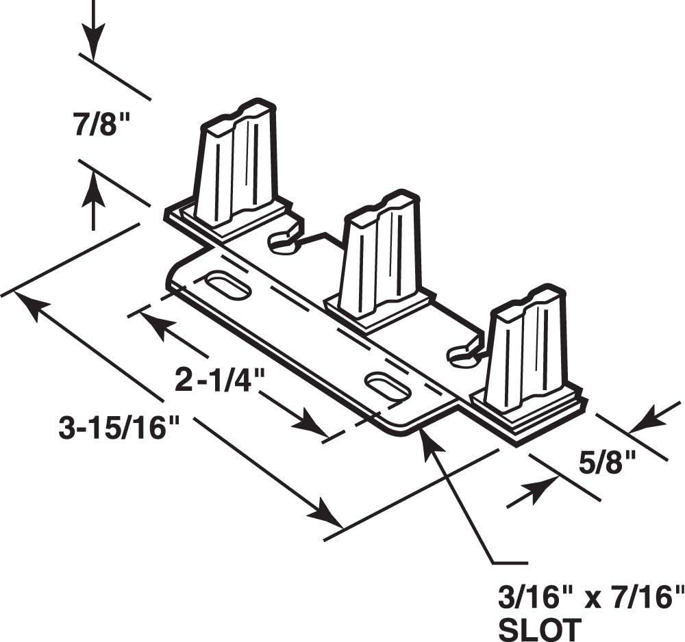 Adjustable Brown Steel Closet Door Floor Guide