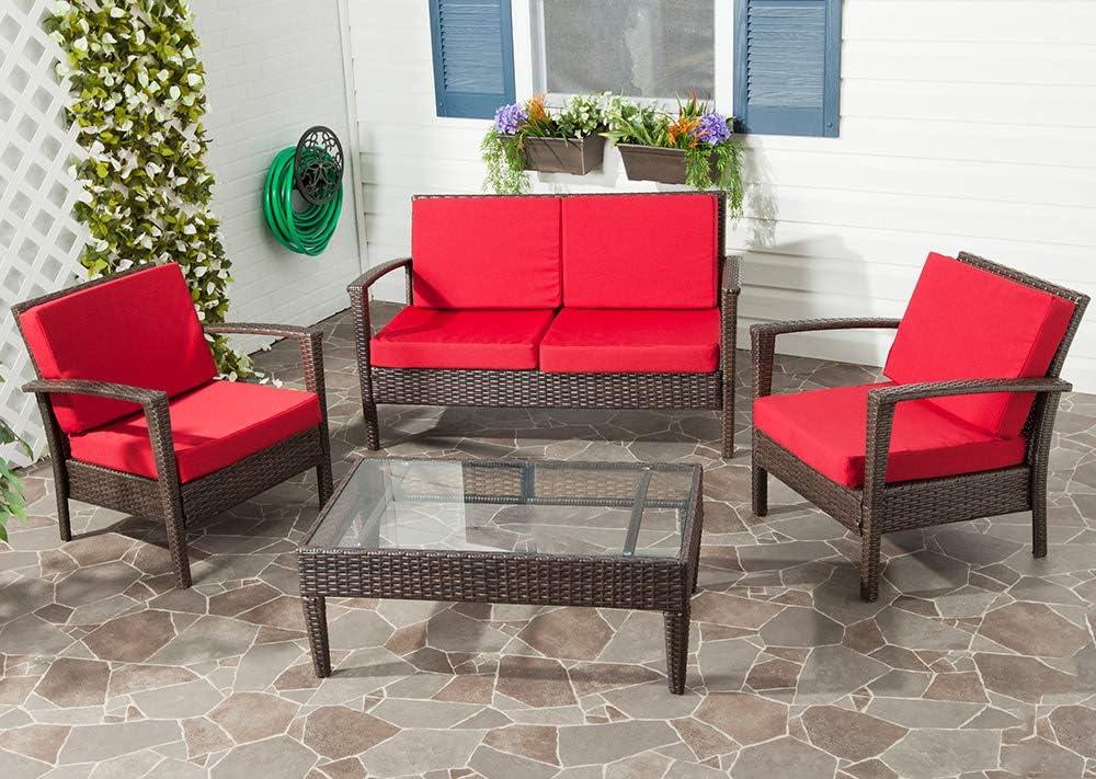 Piscataway Set - Indoor/Outdoor - FOX6006 - Black/Grey - Safavieh