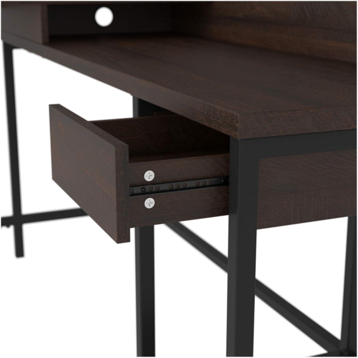 Signature Design by Ashley Casual Camiburg Home Office L-Desk with Storage Warm Brown