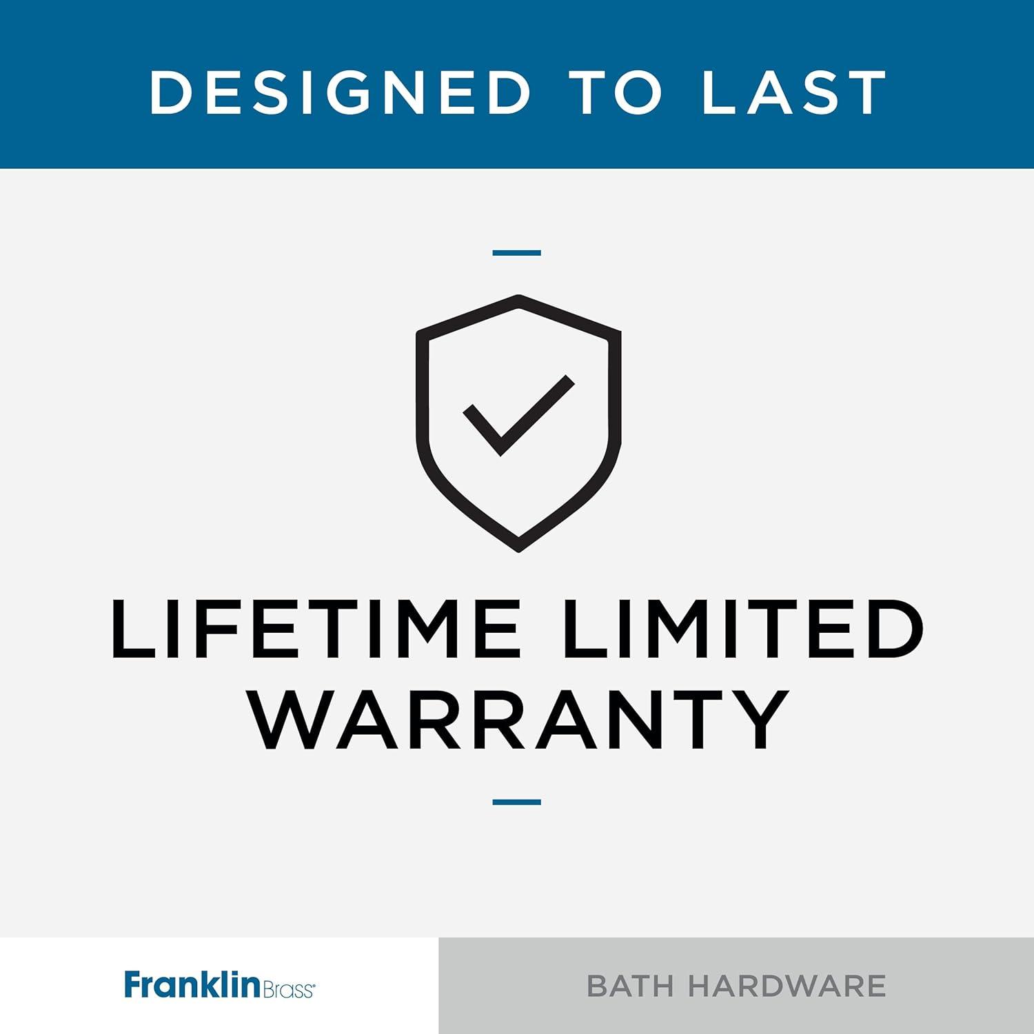 Franklin Brass Nash 4-Piece Bath Hardware Set 18" Towel Bar w/ Extender Toilet Paper Holder Towel Holder Towel Hook NASH64-BN