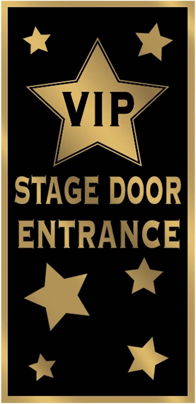 Beistle VIP Stage Door Entrance Door Cover, 5' x 30", (2/Pkg) Multicolored