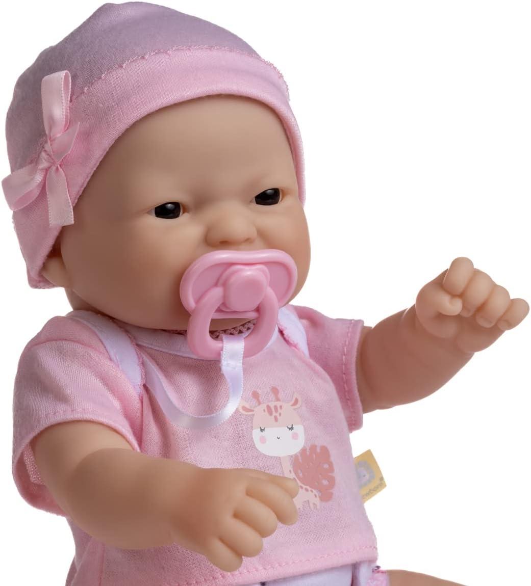 JC Toys - La Newborn Nursery | 7 Piece Doll Gift Set | 12" Life-Like Asian Doll with Accessories | Purple | Ages 2+ (18346) Pink Asian