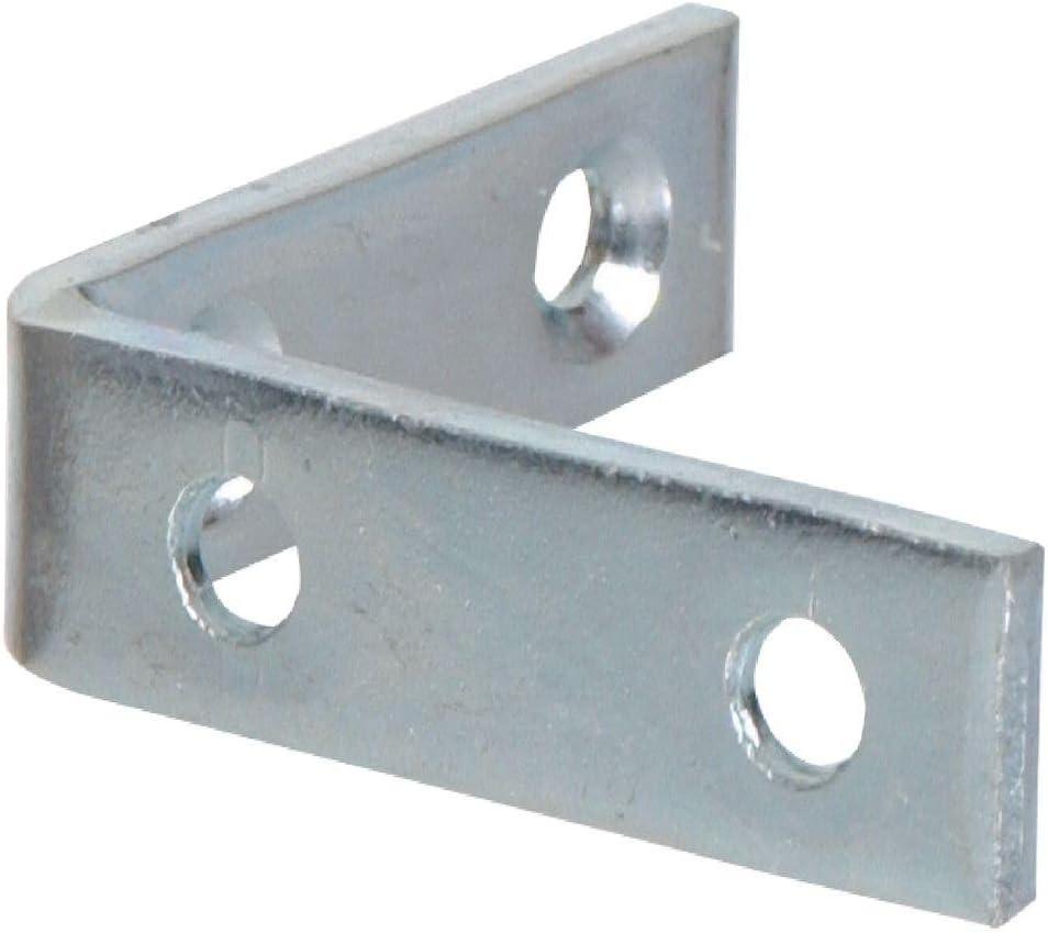 Zinc Plated 6 x 1.25 Inch Corner Brace, Pack of 5