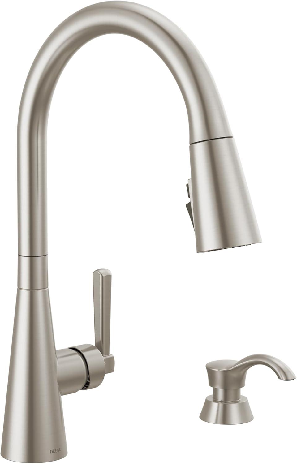 Boyd Pull Down Sprayer Kitchen Sink Faucet with Matching Soap Dispenser