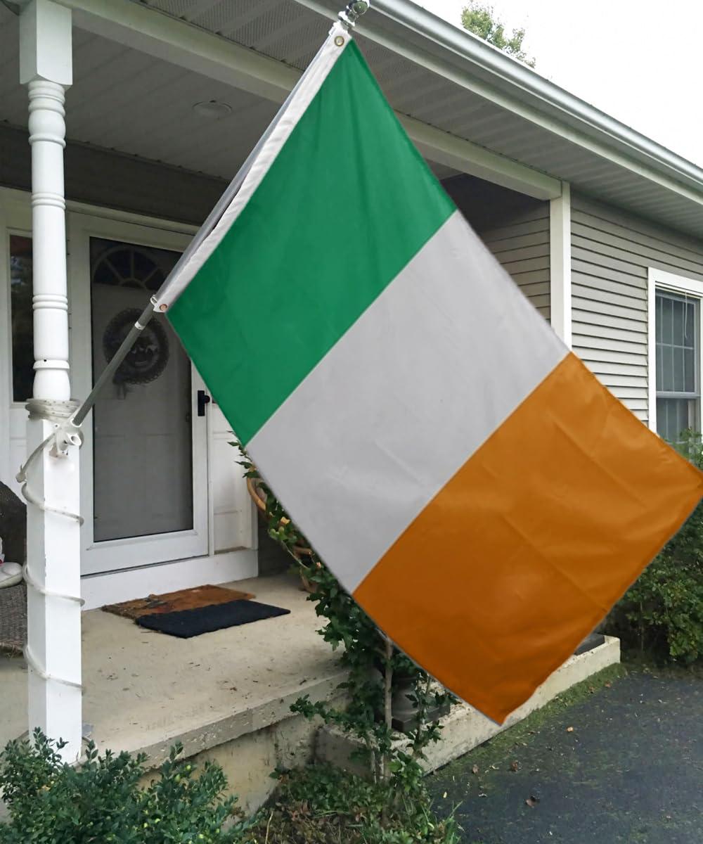 TOPFLAGS Ireland Irish Flag 12x18 Outdoor,Heavy Duty Sewn Stripes Irish Country Flags Vivid Color Fade-resistant for Outside