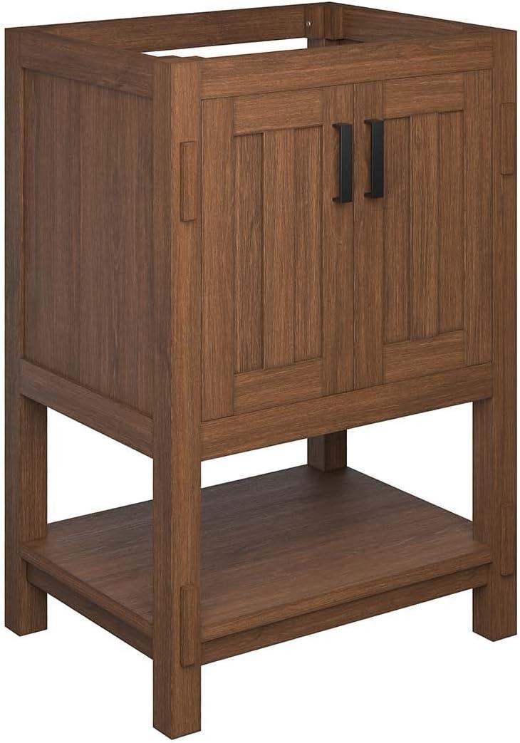 Modway Ashlyn 24” Wood Bathroom Vanity Cabinet (Sink Basin Not Included) in Walnut