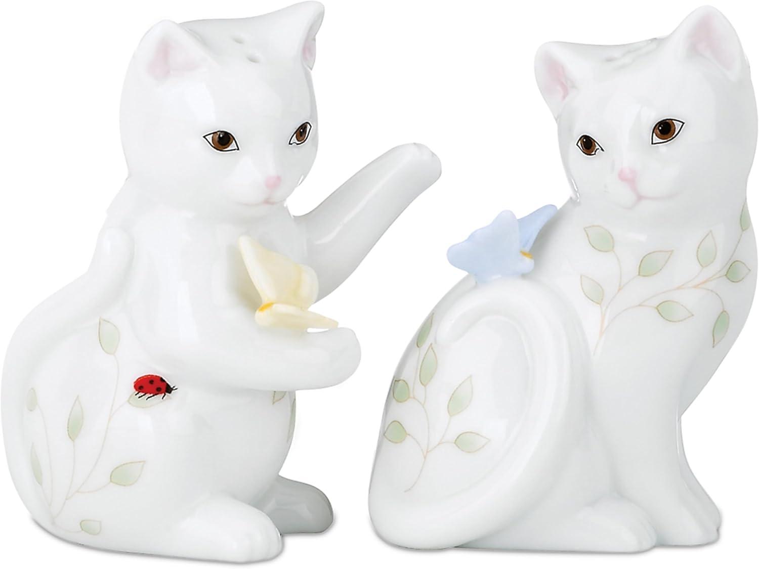 Lenox Butterfly Meadow Figurine Kitten Salt & Pepper Shaker