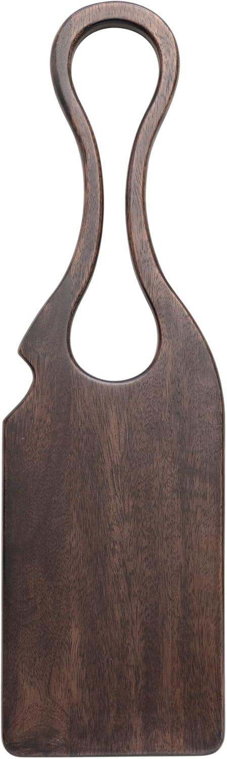 Espresso Acacia Wood Rectangular Cheese Cutting Board with Handle