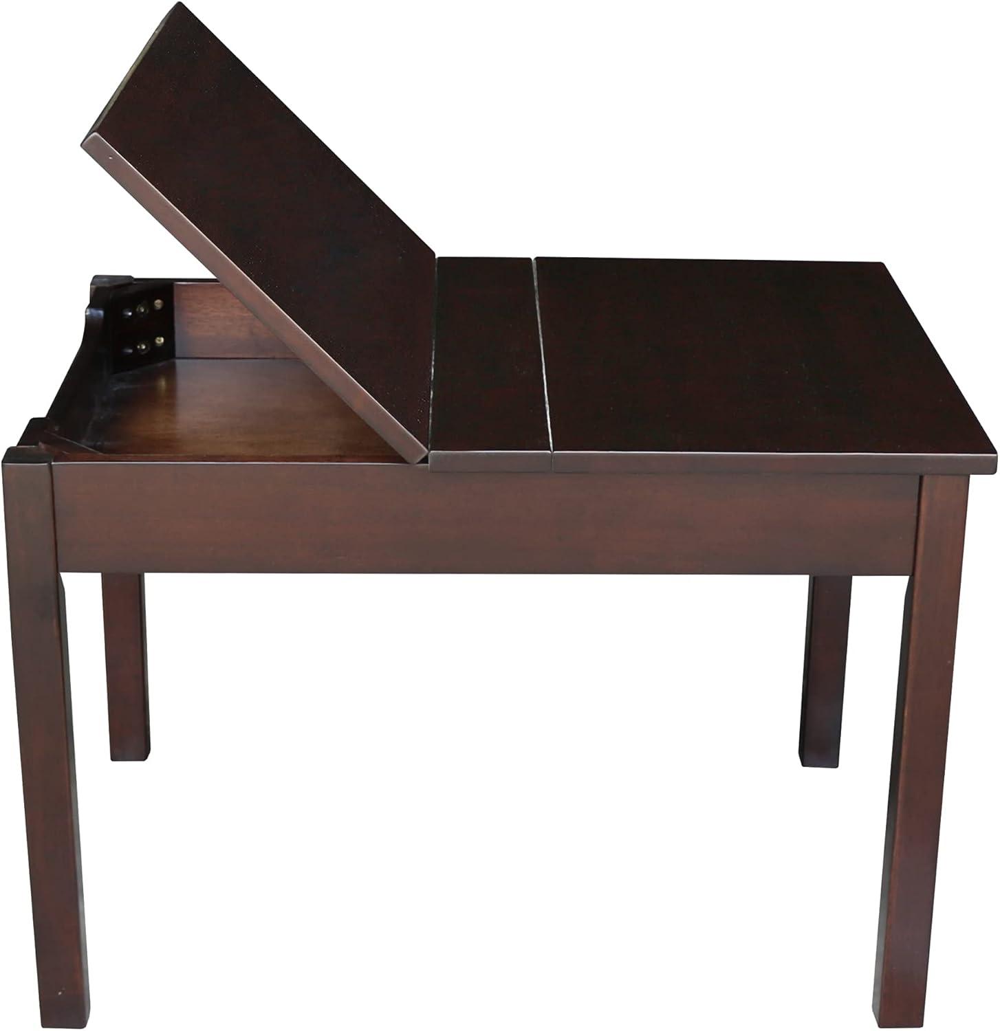 Children's Table with Lift-top Storage Rich Mocha