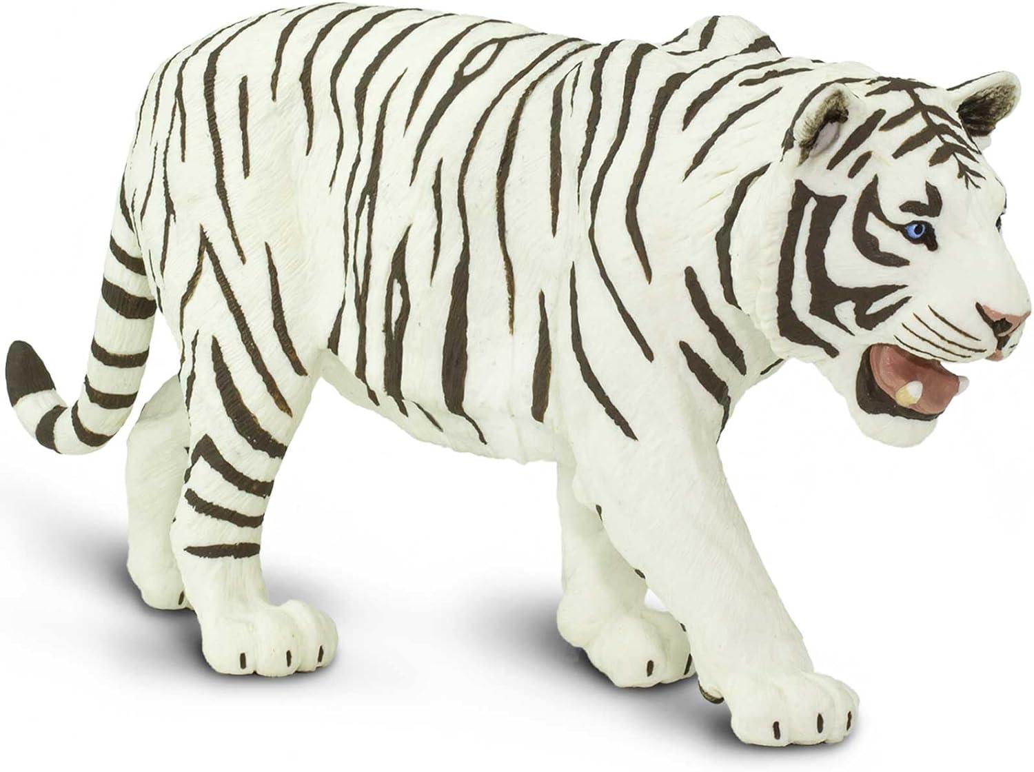 Safari Ltd. White Siberian Tiger Figurine - Realistic 10" Figure - Educational Toy for Boys, Girls, & Kids Ages 3+