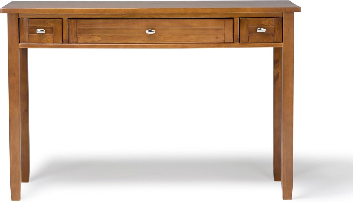 Simpli Home Warm Shaker 48"W Solid Wood Desk, Transitional Style with Keyboard Tray