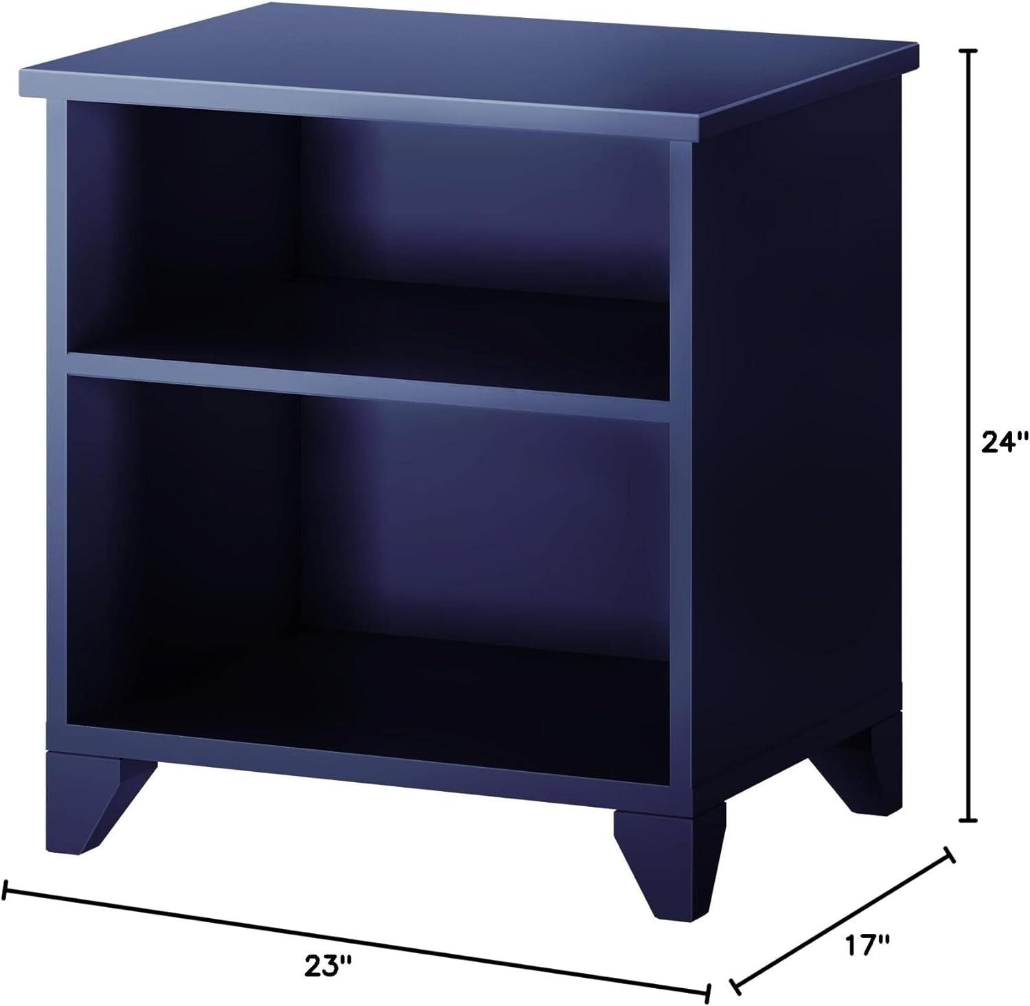 Max & Lily Classic Wood Nightstand with Shelves, Kids Bedside Table/End Table, Small Nightstand for Bedroom, Espresso