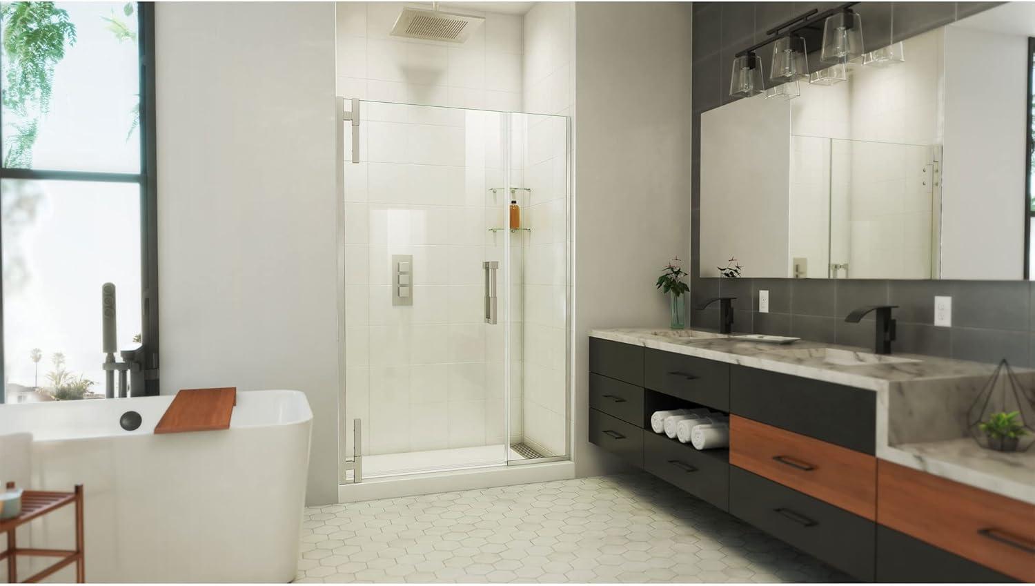 DreamLine Ascend 46-47 in. W x 72 in. H Frameless Pivot Shower Door