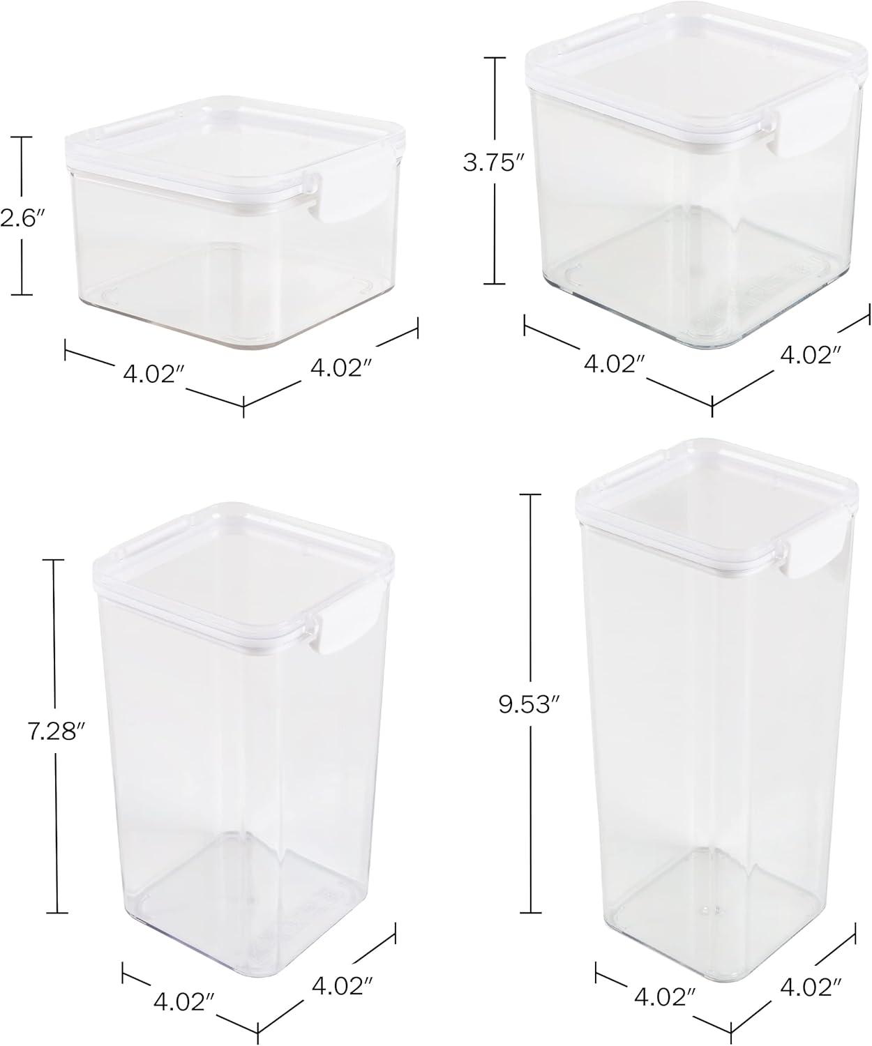 Clear Plastic 6-Piece Food Storage Container Set with Lids