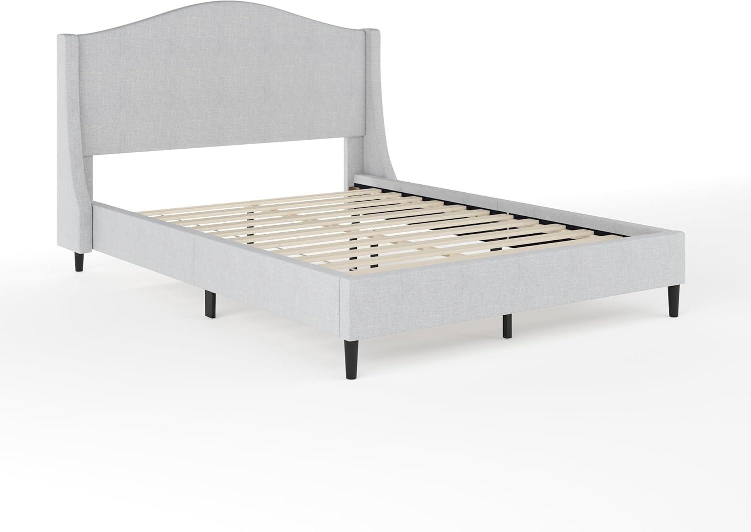 Martha Stewart Martha Stewart Amelia Upholstered Platform Bed With Curved Headboard
